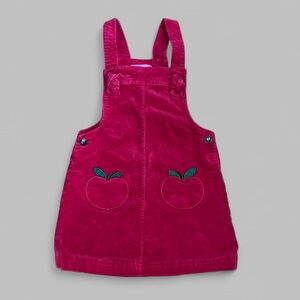Isaac Mizrahi Red Apple Corduroy Jumper Dress Toddler Girls 3T